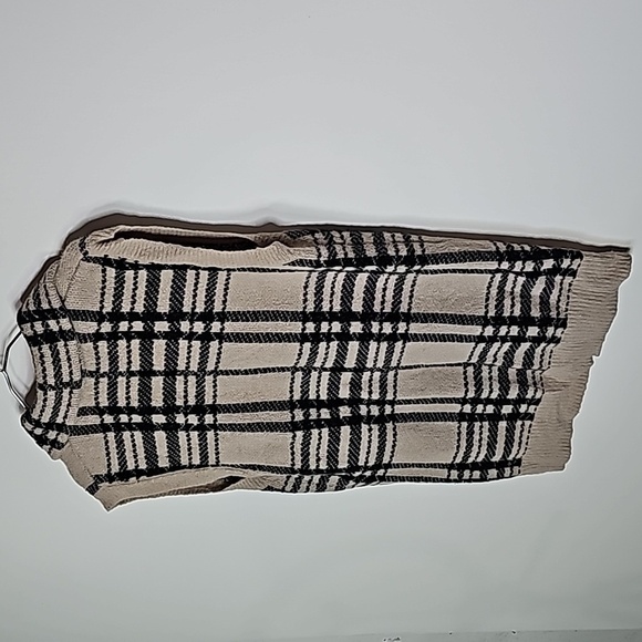 William Rast small tan and black sleeveless layering cardigan - Picture 4 of 7